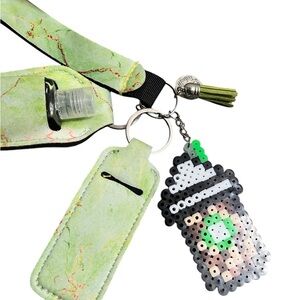 Green and Black keychain Accessory Set